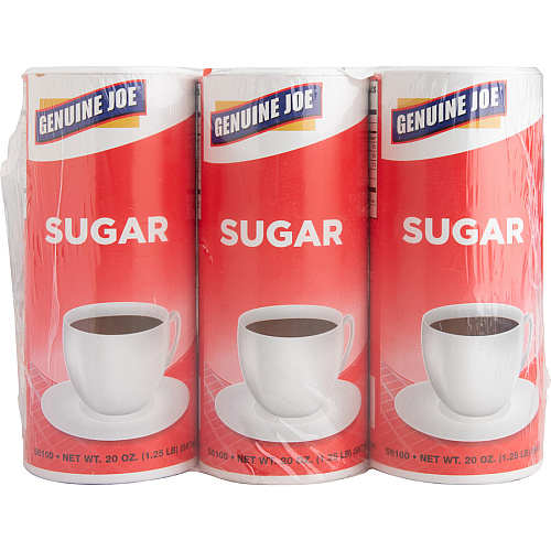 Genuine Joe Sugar 20 oz (567 g) - Natural Sweetener - 3 / Pack (GJO56100)