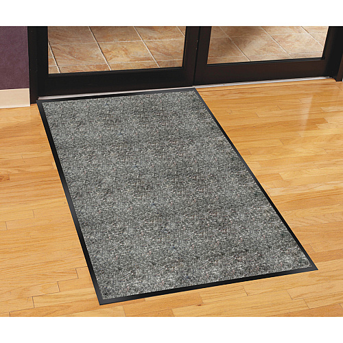 Genuine Joe Silver Series Indoor Walk-Off Mats Warehouse, Indoor - 60" Length x 36" Width - Vinyl - Salt Pepper - 1 Each (GJO56352)