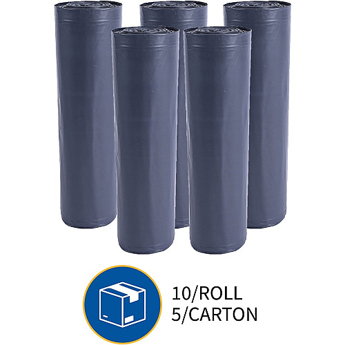Genuine Joe Maximum Strength Trash Can Liner Extra Large Size - 60 gal Capacity - 56" Length x 39" Width x 1.55 mil (39 Micron) Thickness - Low Density - Silver - Plastic Resin - Food Waste, Office Waste, Can, Debris - Recycled - 50 / Carton (GJO70343)