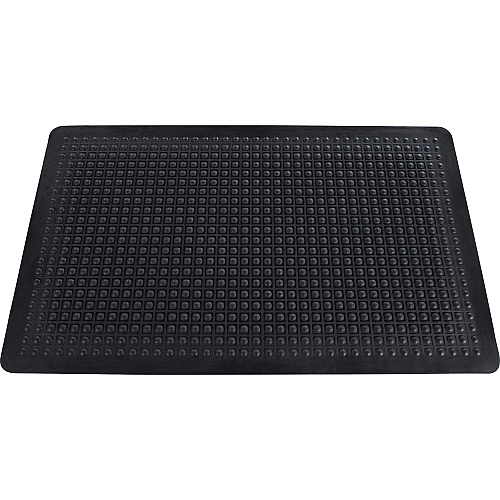 Genuine Joe Flex Step Rubber Anti-Fatigue Mats Warehouse - 60" Length x 36" Width - Rubber - Black - 1 Each (GJO70373)