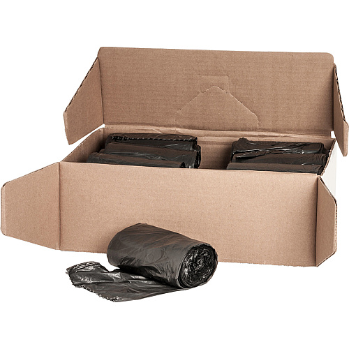 Genuine Joe Economy Linear Low-Density Can Liners 45 gal Capacity - 46" Length x 40" Width x 0.45 mil (11 Micron) Thickness - Low Density - Black - 250 / Carton (GJO70421)