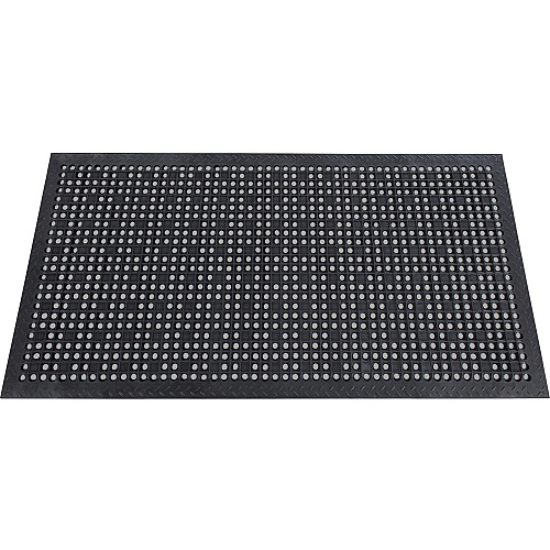 Genuine Joe Versa-Lite Anti-microbial Rubber Mat Warehouse - 60" Length x 36" Width - Rubber - Black - 1 Each (GJO01705)