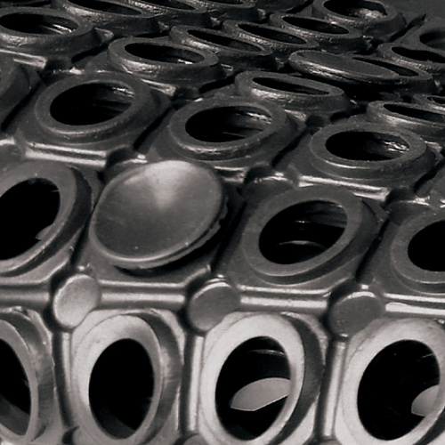 Genuine Joe Versa-Lite Anti-microbial Rubber Mat Warehouse - 60" Length x 36" Width - Rubber - Black - 1 Each (GJO01705)
