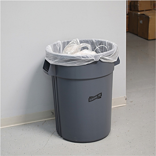 Genuine Joe High-density Can Liners Extra Large Size - 56 gal Capacity - 48" Length x 43" Width x 0.63 mil (16 Micron) Thickness - High Density - Clear - Resin - Office Waste, Industrial Trash - 20/Roll - 10 / Carton (GJO01760)