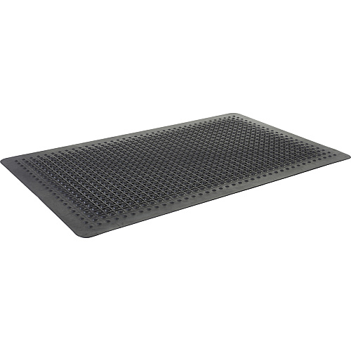 Genuine Joe Flex Step Rubber Anti-Fatigue Mats Warehouse - 36" Length x 24" Width - Rubber - Black - 1 Each (GJO02146)