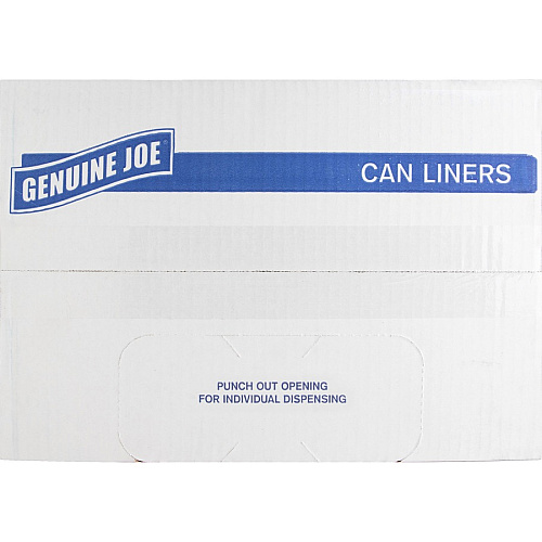 Genuine Joe Linear Low Density Can Liners Medium Size - 33 gal Capacity - 39" Length x 33" Width x 0.65 mil (17 Micron) Thickness - Low Density - Brown, Black - 250 / Carton (GJO02150)