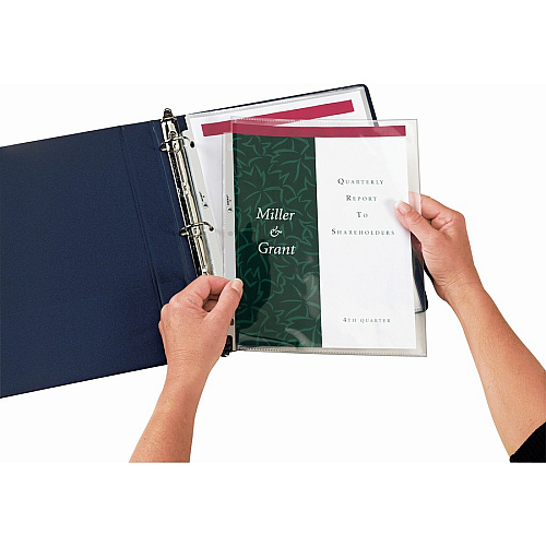 Avery&reg; Side Insert Sheet Protectors For Letter 8 1/2" x 11" Sheet - 3 x Holes - Ring Binder - Side Loading - Clear, Diamond Clear - Polypropylene - 25 / Pack (76001)