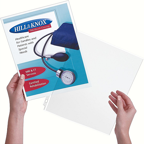 Avery&reg; Side Insert Sheet Protectors For Letter 8 1/2" x 11" Sheet - 3 x Holes - Ring Binder - Side Loading - Clear, Diamond Clear - Polypropylene - 25 / Pack (76001)