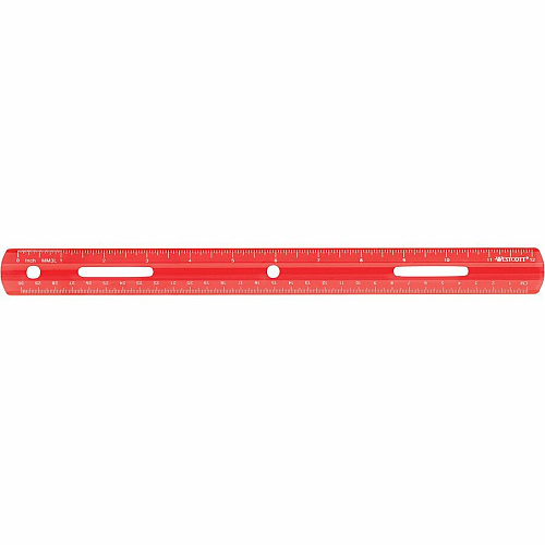 Westcott 12" Plastic Ruler 12" Length - 1/16 Graduations - Imperial, Metric Measuring System - Plastic - Assorted - 1 Each (10526)