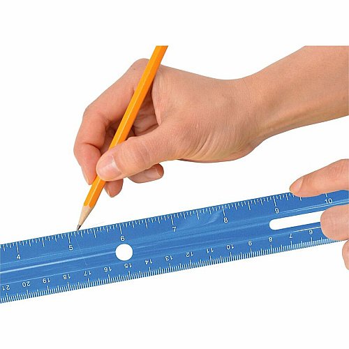 Westcott 12" Plastic Ruler 12" Length - 1/16 Graduations - Imperial, Metric Measuring System - Plastic - Assorted - 1 Each (10526)