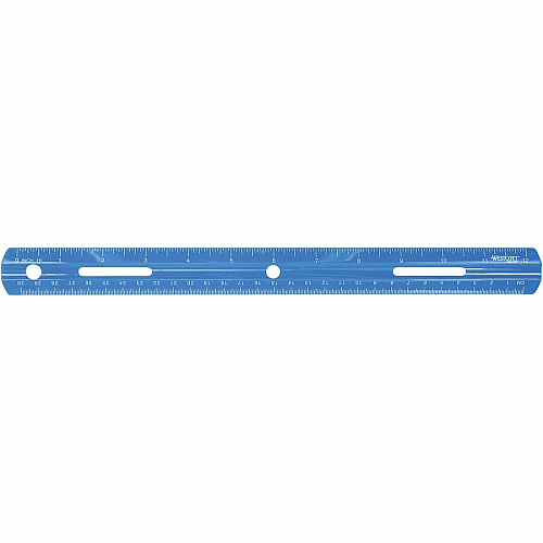 Westcott 12" Plastic Ruler 12" Length - 1/16 Graduations - Imperial, Metric Measuring System - Plastic - Assorted - 1 Each (10526)