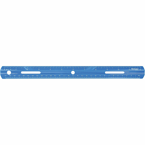 Westcott 12" Plastic Ruler 12" Length - 1/16 Graduations - Imperial, Metric Measuring System - Plastic - Assorted - 1 Each (10526)
