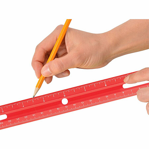Westcott 12" Plastic Ruler 12" Length - 1/16 Graduations - Imperial, Metric Measuring System - Plastic - Assorted - 1 Each (10526)