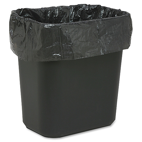 Genuine Joe Linear Low Density Can Liners Small Size - 10 gal Capacity - 23" Length x 24" Width x 0.60 mil (15 Micron) Thickness - Low Density - Brown, Black - Multipurpose - 500 / Carton (GJO02147)