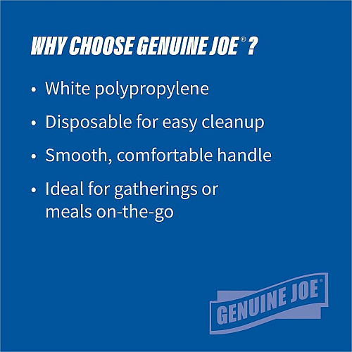 Genuine Joe Medium-weight Spoons White - 1000 / Carton (GJO20002)