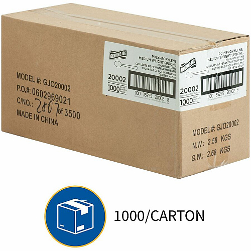 Genuine Joe Medium-weight Spoons White - 1000 / Carton (GJO20002)