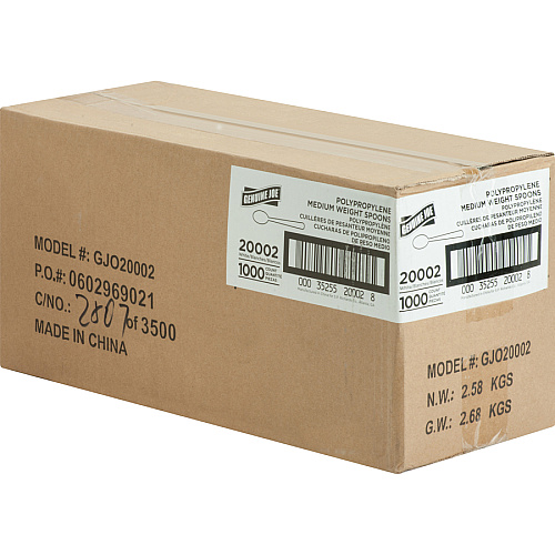 Genuine Joe Medium-weight Spoons White - 1000 / Carton (GJO20002)