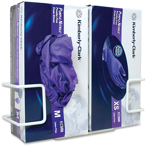 Cottage Dual Wire Glove Box Holder 3.5" Height x 11" Width x 3" Depth - White - 1 Each (BRWW004030)