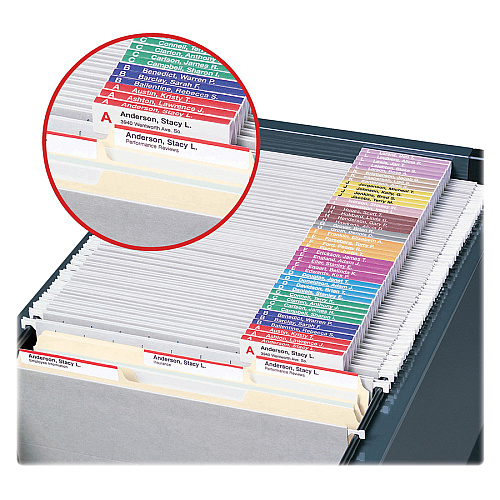 Smead Viewables Premium 3D hanging Folder Tabs and Labels 1.25" Width x 3.50" Length - 25 / Box (64905)