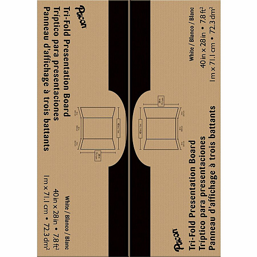 Pacon Presentation Boards 28" Board Height x 40" Board Width - White Surface - 8 / Carton (3774)