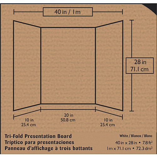 Pacon Presentation Boards 28" Board Height x 40" Board Width - White Surface - 8 / Carton (3774)