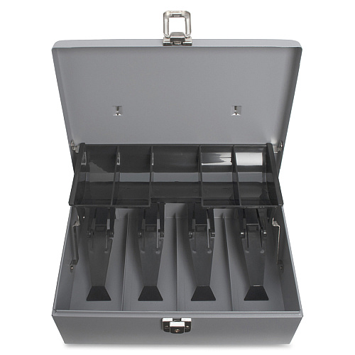 Sparco Controller Cash Box 5 Coin - Gray - 3.4" Height x 11.4" Width x 7.5" Depth (15507)
