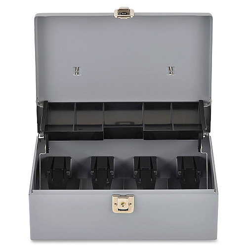Sparco Controller Cash Box 5 Coin - Gray - 3.4" Height x 11.4" Width x 7.5" Depth (15507)