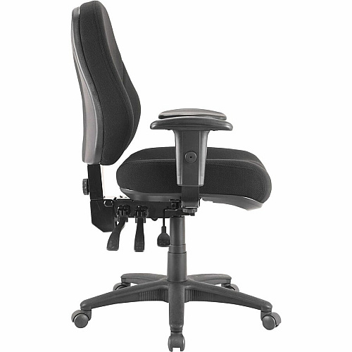 Lorell Bailey High-Back Multi-Task Chair Black Seat Color - Acrylic Seat Material - Black Frame Color - 1 Each (LLR81103)