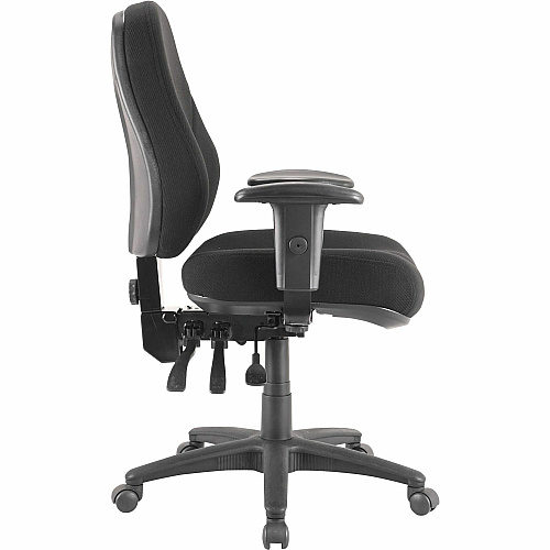 Lorell Bailey High-Back Multi-Task Chair Black Seat Color - Acrylic Seat Material - Black Frame Color - 1 Each (LLR81103)