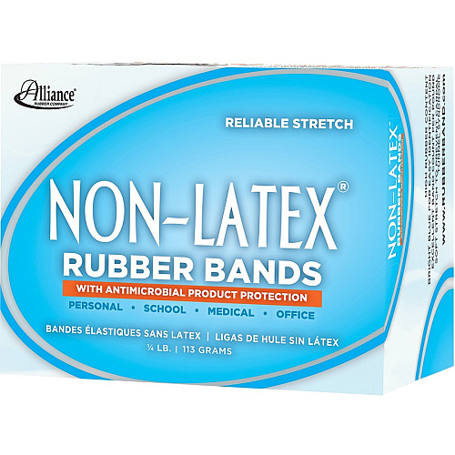 Alliance Rubber 42199 Non-Latex Rubber Bands with Antimicrobial Protection - Size #19