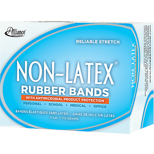 Alliance Rubber 42199 Non-Latex Rubber Bands with Antimicrobial Protection - Size #19
