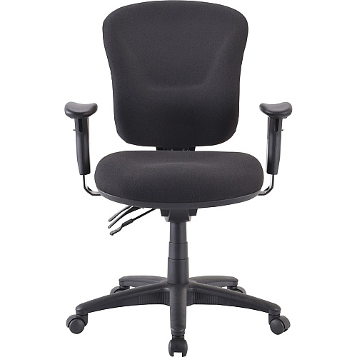 Lorell Accord Series Mid-Back Task Chair Black Seat Color - Polyester Seat Material - Black Frame Color - 1 Each (LLR66128)