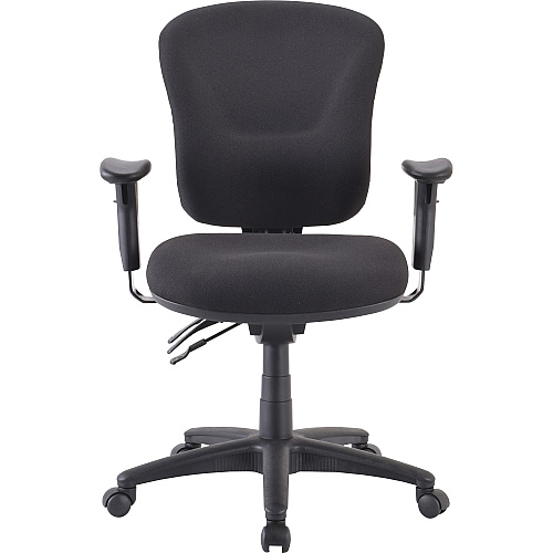 Lorell Accord Series Mid-Back Task Chair Black Seat Color - Polyester Seat Material - Black Frame Color - 1 Each (LLR66128)