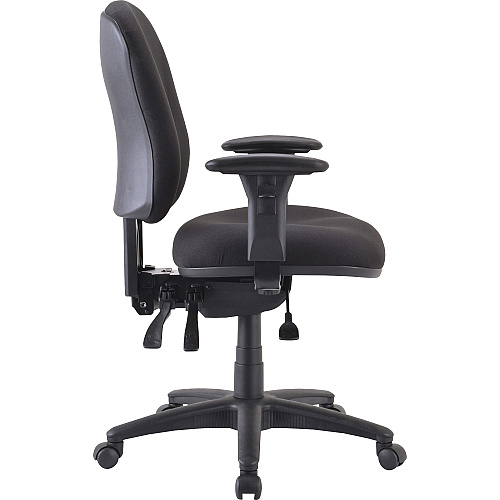 Lorell Accord Series Mid-Back Task Chair Black Seat Color - Polyester Seat Material - Black Frame Color - 1 Each (LLR66128)