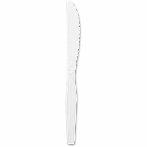 Genuine Joe Heavyweight Disposable Knives Disposable - White - 100 / Box (GJO10431)