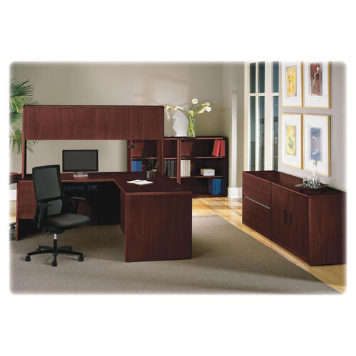HON 10700 H107318 Hutch 37.1" Height x 74.6" Width x 14.6" Depth - Waterfall Edge - Finish: Mahogany (107318NN)