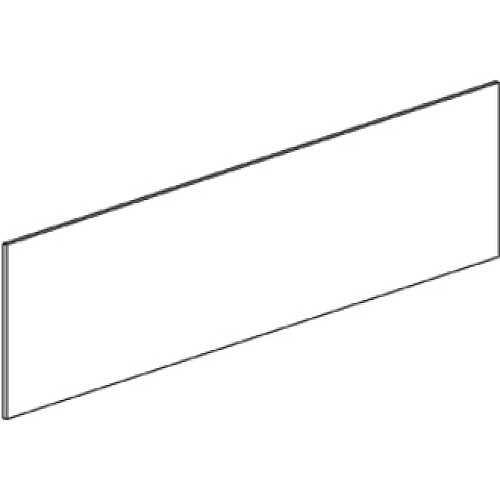 Safco Aberdeen Fabric Tack Panel 19.3" Height x 0.5" Width x 69.6" Depth - Fluted Edge - Material: Particleboard - Finish: Black, Laminate - For Office - 1 Each (AFTP72BLK)