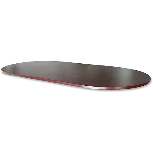 Lorell Essentials Oval Conference Table Laminated Oval Top - Slab Base - 36" Table Top Length x 72" Table Top Width x 1.25" Table Top Thickness - 29.50" Height - Assembly Required - Mahogany - 1 Each (LLR87272)