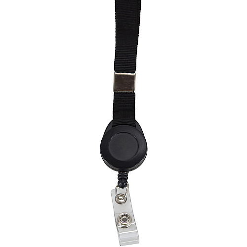 SICURIX Lanyard Card Reel 36" Length - Black - 12 / Pack (68979)
