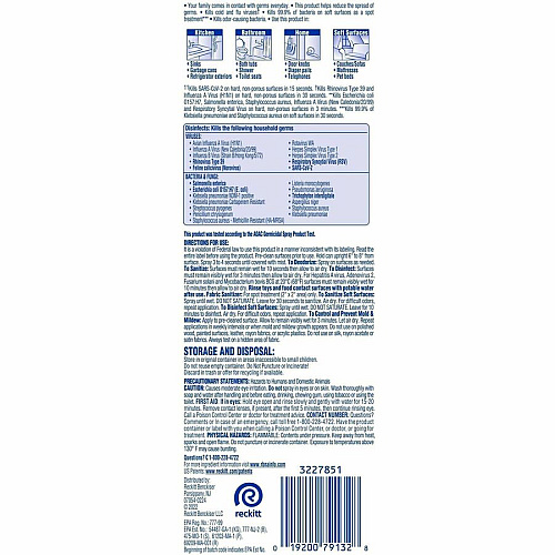 Lysol Crisp Linen Disinfectant Spray To Go Concentrate - 1 fl oz (0 quart) - Crisp Linen Scent - 1 Each - Virucidal, Deodorant - Almond (79132)