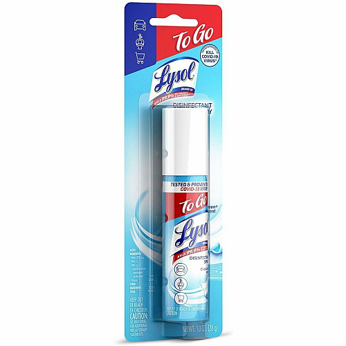 Lysol Crisp Linen Disinfectant Spray To Go Concentrate - 1 fl oz (0 quart) - Crisp Linen Scent - 1 Each - Virucidal, Deodorant - Almond (79132)
