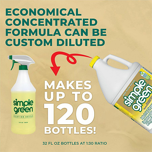 Simple Green Industrial Cleaner/Degreaser For Washable Surface - Concentrate - 128 fl oz (4 quart) - Lemon Scent - Recommended For: Coffee Remover, Lipstick Remover, Ink Remover, Grease Remover - Non-toxic - Lemon - 1 Each (14010)