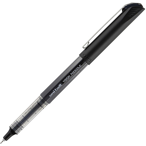 uni-ball uniball&trade; Vision Needle Rollerball Pens 0.5 mm Micro Pen Point - Black Ink - Liquid - 1 Dozen (1734918)