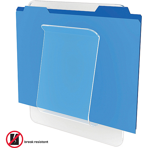Deflecto Stand-Tall Wall File 10.63" Height x 9.25" Width x 1.75" Depth - Unbreakable, Stackable - Clear - Plastic - 1 Each (65501)