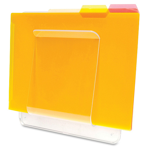 Deflecto Stand-Tall Wall File 10.63" Height x 9.25" Width x 1.75" Depth - Unbreakable, Stackable - Clear - Plastic - 1 Each (65501)