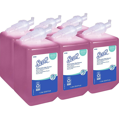 Scott Gentle Lotion Skin Cleanser Lotion - 1.06 quart - Push Pump - For Normal Skin - pH Balanced Push Pump - 1 Each (91556)