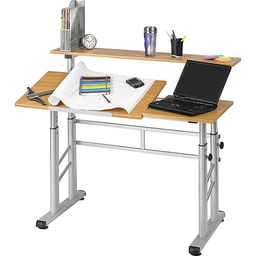 Safco Height Adjustable Split Level Drafting Table - Thumbnail 5