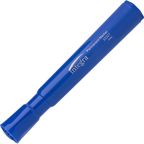Integra Permanent Chisel Markers Chisel Marker Point - Blue Ink - 1 Dozen (33327)
