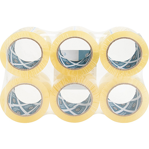 Business Source Heavy-duty Packaging Tape 54.67 yd Length x 1.88" Width - 3" Core - Clear - Pressure-sensitive Poly - 3.54 mil - Rubber Backing - Tear Resistant, Split Resistant, Breakage Resistance - For Packing, Sealing - 6 / Pack (BSN32956)