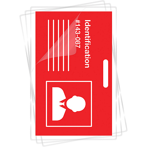 Fellowes Punched ID Card Glossy Thermal Laminating Pouches Laminating Pouch/Sheet Size: 3.88" Width x 5 mil Thickness - Glossy - for Document, ID Badge, ID Card - Durable, Pre-punched - Clear - 100 / Pack (52016)